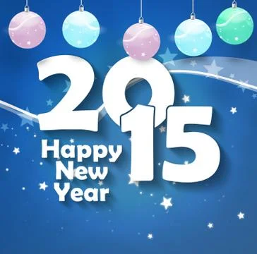 2015 happy new year creative design Stock Illustration