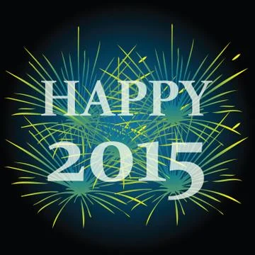2015 happy new year Stock Illustration