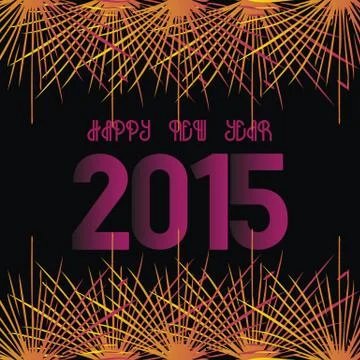 2015 happy new year Stock Illustration