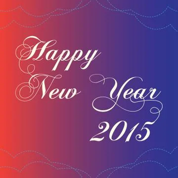 2015 happy new year Stock Illustration