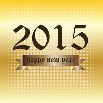 2015 happy new year Stock Illustration