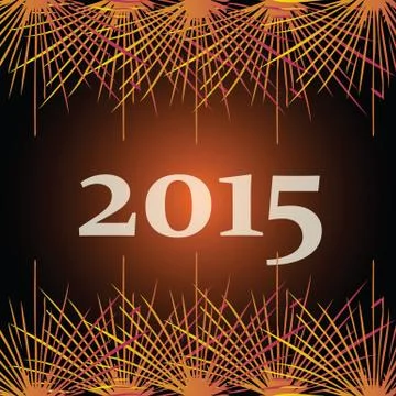 2015 happy new year Stock Illustration