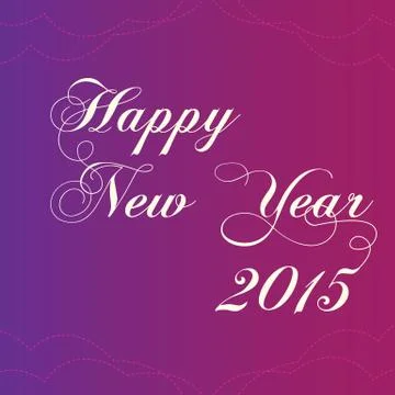 2015 happy new year Stock Illustration