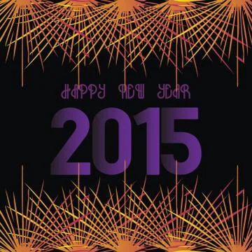 2015 happy new year Stock Illustration