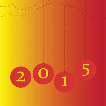 2015 happy new year Stock Illustration