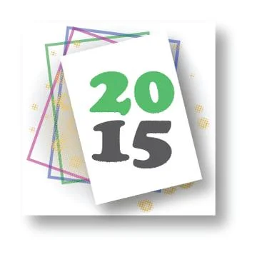 2015 happy new year Stock Illustration