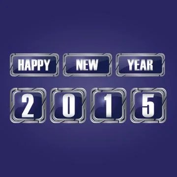 2015 happy new year Stock Illustration