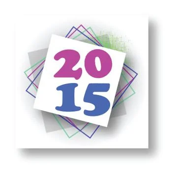 2015 happy new year Stock Illustration
