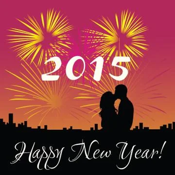2015 happy new year Stock Illustration