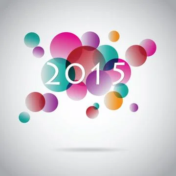 2015 happy new year Stock Illustration