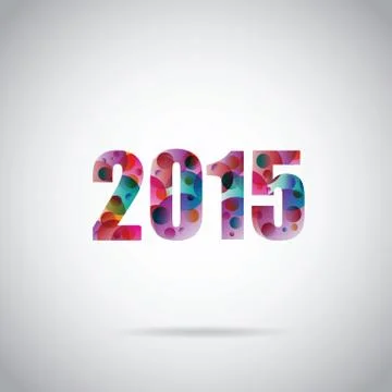2015 happy new year Stock Illustration