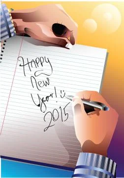 2015 happy new year Stock Illustration
