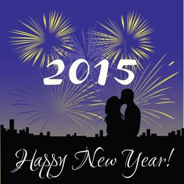2015 happy new year Stock Illustration