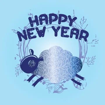 2015 happy new year Stock Illustration