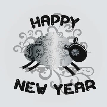 2015 happy new year Stock Illustration