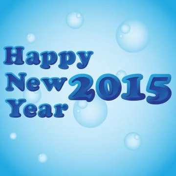 2015 happy new year Stock Illustration