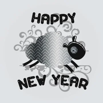2015 happy new year Stock Illustration