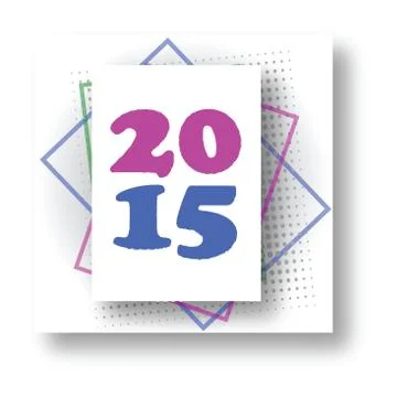 2015 happy new year Stock Illustration