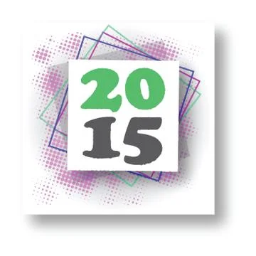 2015 happy new year Stock Illustration
