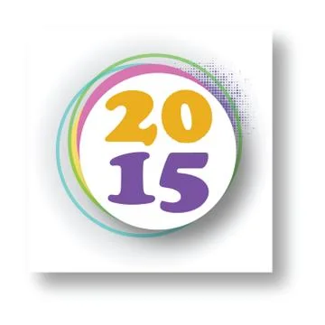 2015 happy new year Stock Illustration