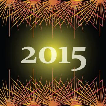 2015 happy new year Stock Illustration