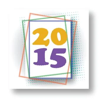 2015 happy new year Stock Illustration