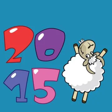 2015 happy new year Stock Illustration