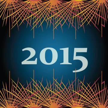 2015 happy new year Stock Illustration