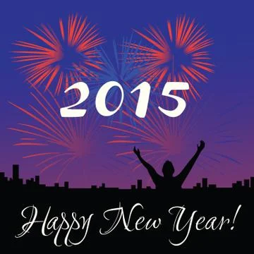 2015 happy new year Stock Illustration