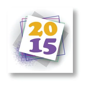2015 happy new year Stock Illustration