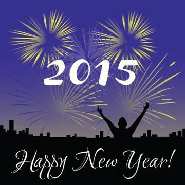 2015 happy new year Stock Illustration