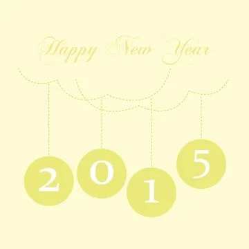 2015 happy new year Stock Illustration