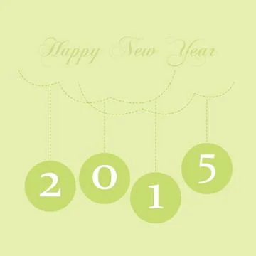 2015 happy new year Stock Illustration