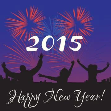 2015 happy new year Stock Illustration