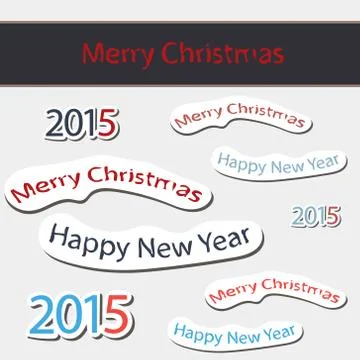 2015  Happy New Year Vector Illustration. Stock Illustration