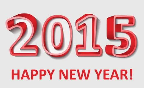 2015 Happy New Year, Vector Illustration Stock-Illustration