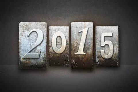2015 letterpress Stock Illustration