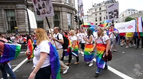2015, London Pride. Stock Footage 51675986