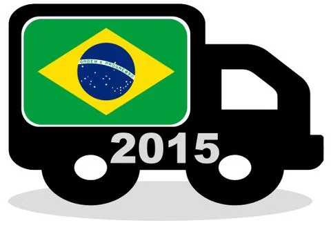 2015 lorry brazil Stock Illustration
