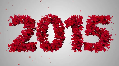 2015 Love Shape Particles Looping Animation 4K Resolution Ultra HD Stock Footage 39656397