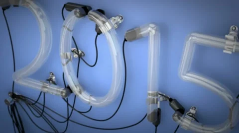 2015 Neon Light On 3D 4K UHD Stock Footage 52879223