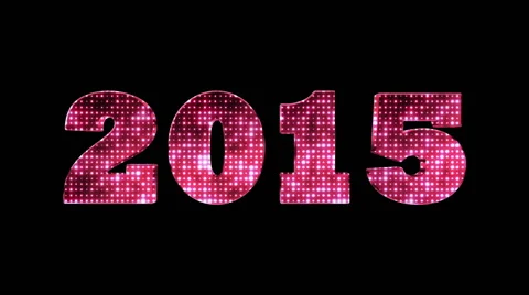 2015 New Year, with Alpha Channel Video stock 44576202