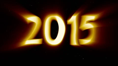 2015 New Year Coming in Light Rays Video stock 42987402