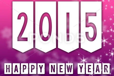 2015 New Year greeting banner background Stock Illustration