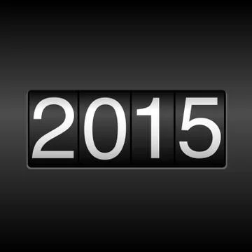 2015 New Year Odometer Stock Illustration