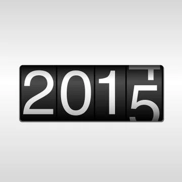 2015 New Year Odometer Stock Illustration