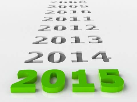 2015 past Illustrazione stock