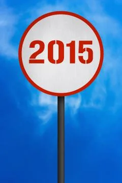 2015 road sign Stock Illustration