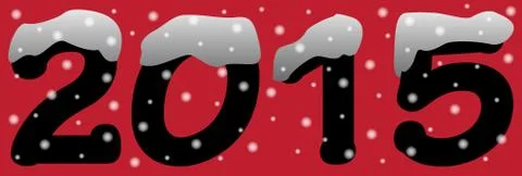 2015 in the Snow Stock Illustration