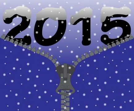 2015 Snow Zipper Stock Illustration